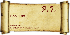 Pap Tas névjegykártya